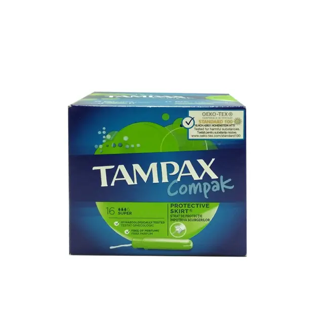 TAMPAX Compak Super με Απλικατέρ για Προστασία& Διακριτικότητα 16τμχ
