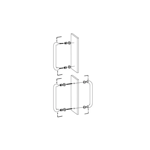 Conset Λαβή Μονή Για Εξώπορτα/Μεσόπορτα Inox C1335 M01/M01 2