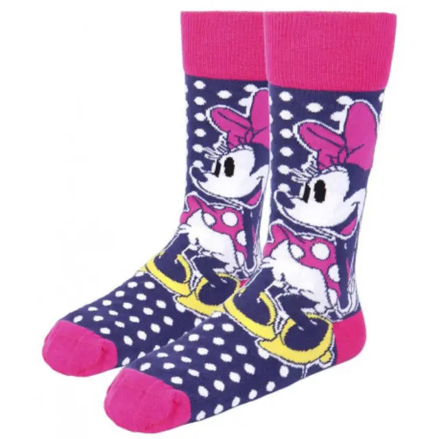 Κάλτσες Disney Minnie Mouse Socks Size 36-41 μωβ-ροζ (2200008767)