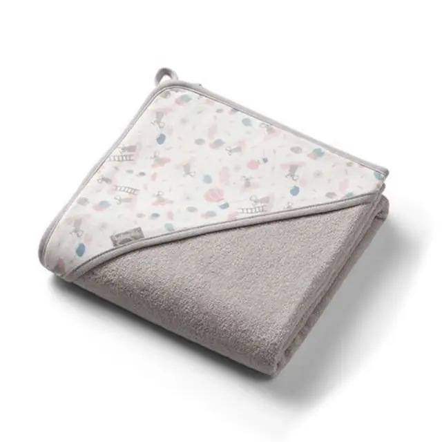 Πετσέτα με Κουκούλα Terry 100x100cm Babyono Grey 1552/03