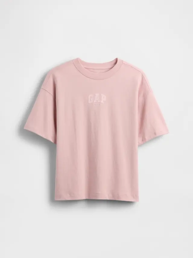 Παιδική Μπλούζα Oversized με Logo Gap 1969 PRIMATIVE PINK