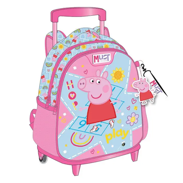 Must Σχολική Τσάντα Τρόλεϊ Νηπίου 2 θήκες Peppa Pig (000482860)