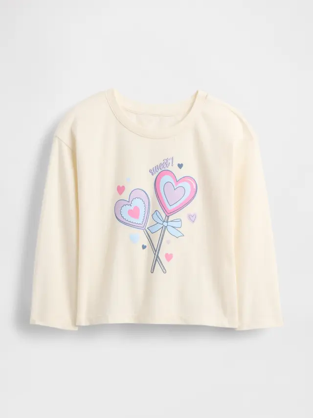Βρεφική & Νηπιακή Mix & Match Relaxed Graphic Μπλούζα Sweethearts white - 3YRS