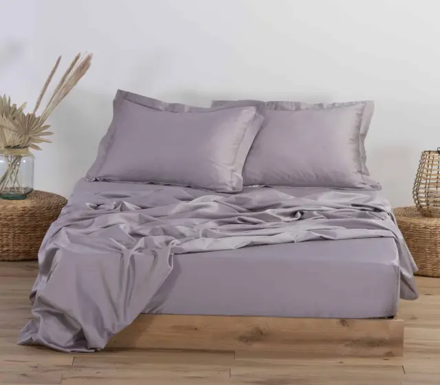 Σεντόνι Βαμβακοσατέν King Size (180x200+35) Με Λάστιχο Elements Nef Nef Grey