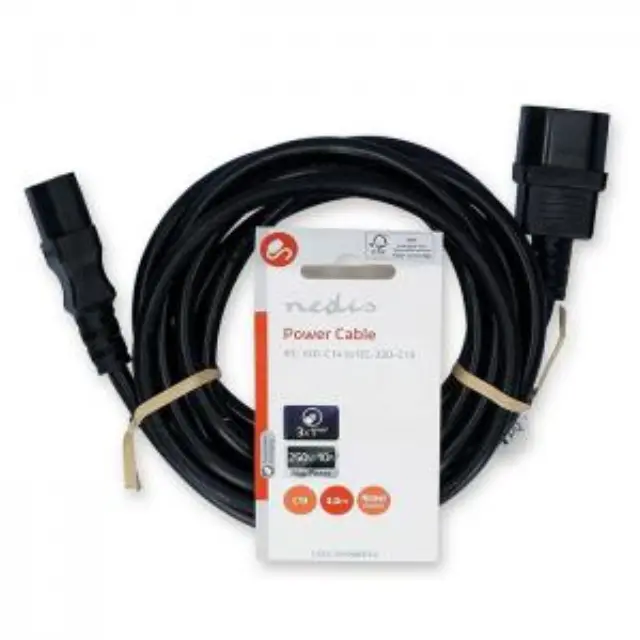 Καλώδιο προέκτασης τροφοδοσίας IEC-320-C14 - IEC-320-C13, 3.00m. 3