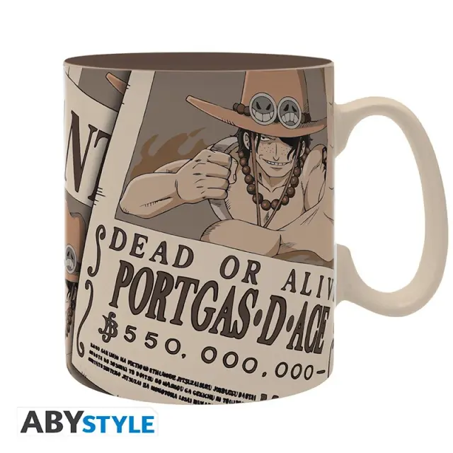 ONE PIECE - Mug - 460ml - Wanted Ace