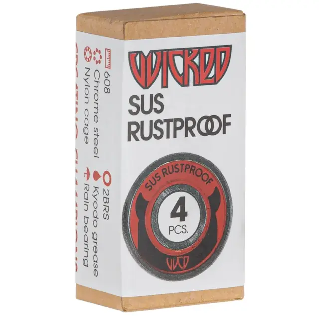 WICKED SUS Rustproof Ρουλεμάν - Κόκκινο 3