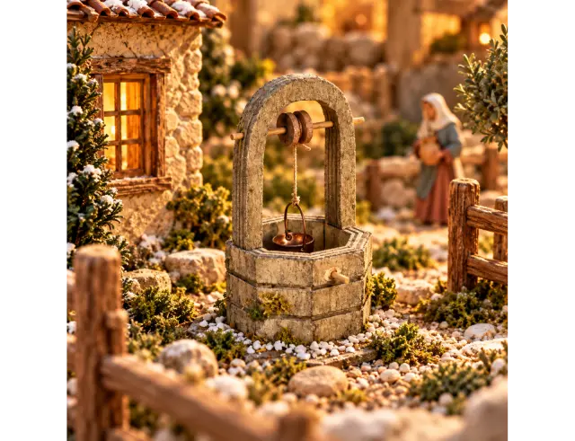 Διακοσμητική Μινιατούρα Πηγάδι Fééric Lights & Christmas με διαστάσεις 9x9x12cm 503717348