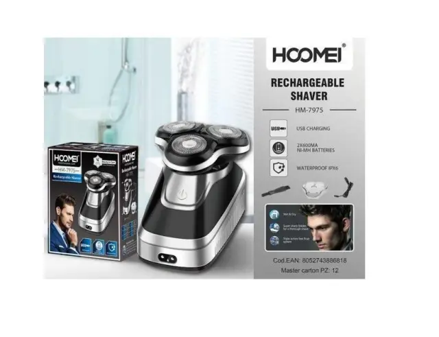 Hoomei HM-7975 Ξυριστική Μηχανή Προσώπου Επαναφορτιζόμενη 2