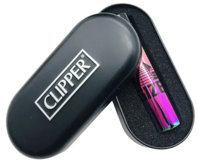 Clipper Αναπτήρας Μεταλλικός Μεγάλος - Rainbow Gizeh Icy Colour Metal (Συλλεκτικός) 3