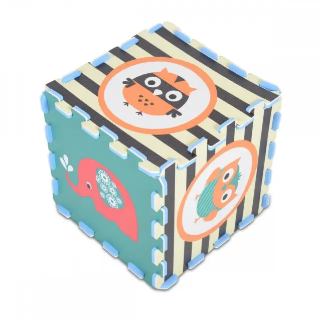 Moni Toys Αφρώδες Παζλ Δαπέδου Ελέφαντας και Κουκουβάγια 9τμχ 10+ Μηνών 2