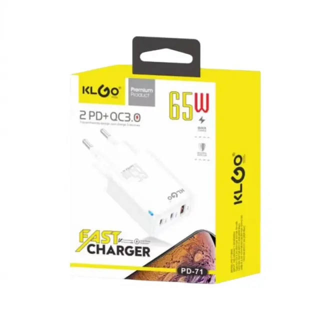 KLGO ΦΟΡΤΙΣΤΗΣ ΓΡΗΓΟΡΗΣ ΦΟΡΤΙΣΗΣ 65W 2 PD+QC3.0 PD-71