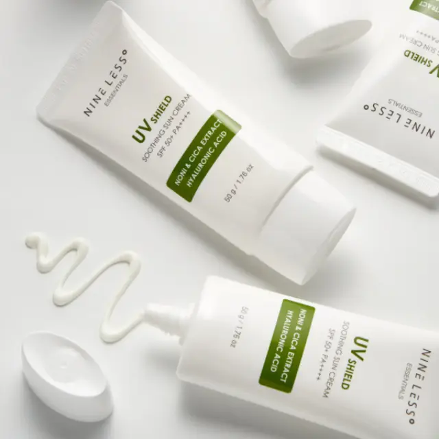 Nine Less Essentials UV Shield Soothing Sun Cream SPF 50+ PA++++ Αντηλιακή Κρέμα Προσώπου Υψηλής Προστασίας, 50ml 2
