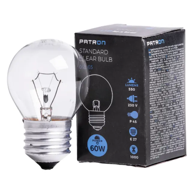 Incandescent Bulb E27 60W G45 230V CL