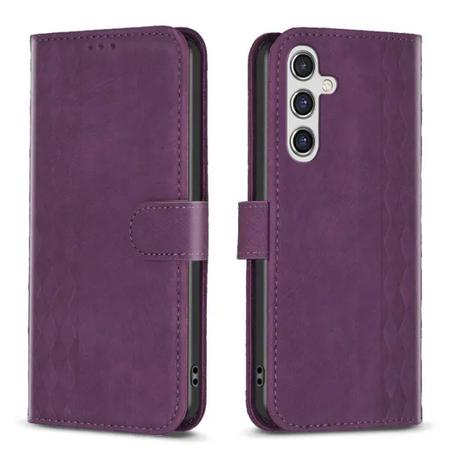 Θήκη Βιβλίο με Ανάγλυφο Σχέδιο για Samsung Galaxy A15- Purple OEM