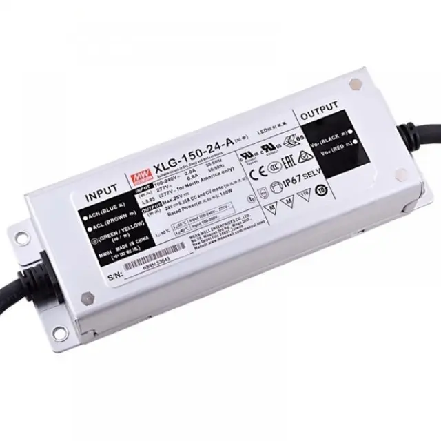 AC-DC Single output LED driver Constant Power Mode with built-in PFC; Output 54Vdc at 1A; Metal housing design; IP67; Dimming with 0-10Vdc 10V PWM resistance 50W