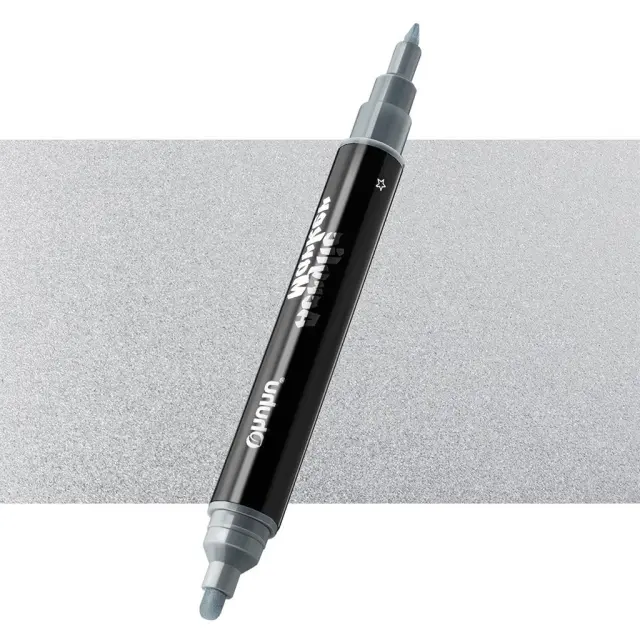 Ohuhu Acrylic Marker με Διπλή Μύτη M102 - Silver (OHUHU)