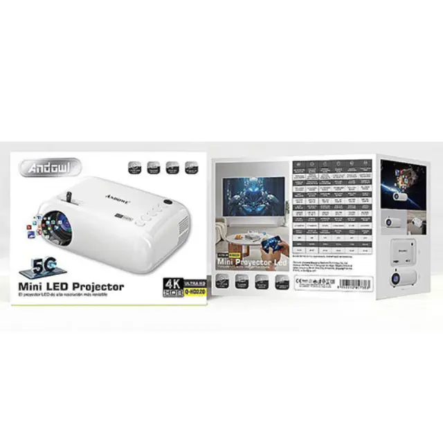 Andowl Q-HD220 Προτζέκτορας Mini Led 4K Ultra HD Λευκό 2