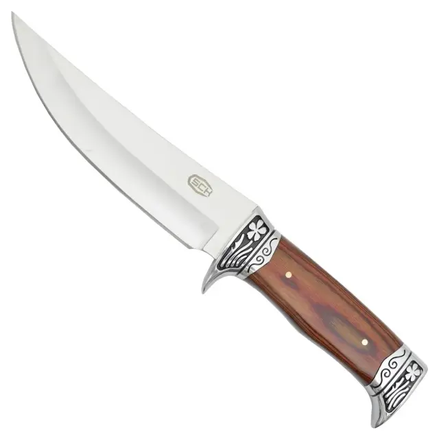SCK hunting knife with wooden handle