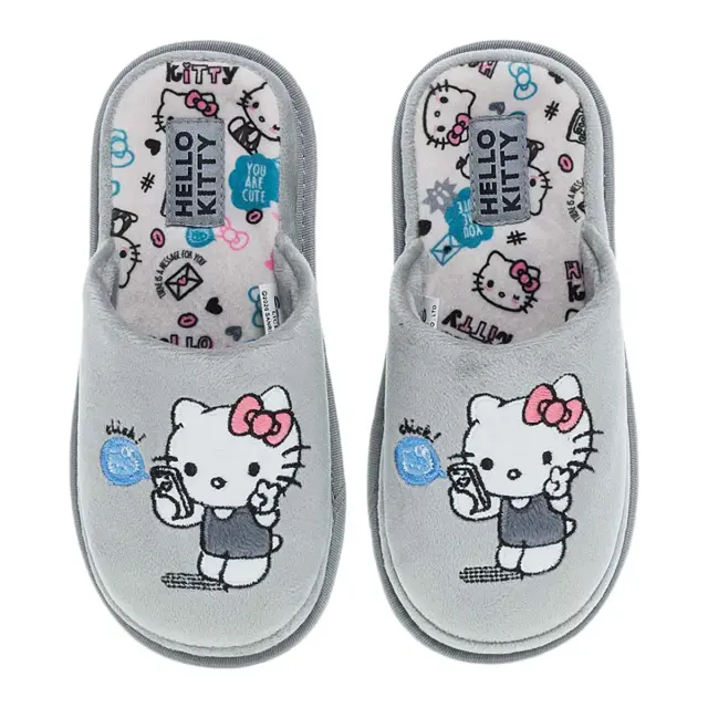 Parex Παιδικές Παντόφλες Κορίτσι Hello Kitty, Χρώμα Γκρι
