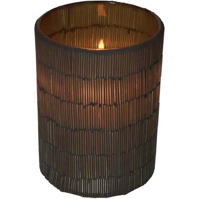 Κηροπήγιο Πολύχρωμο Γυαλί 12x12x17cm 3