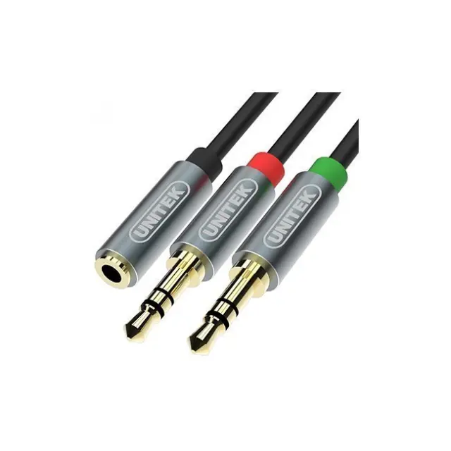 Unitek Καλώδιο miniJack 0.2m (Y-C957ABK)