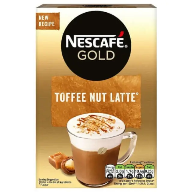 Nescafe Gold Latte Toffee Nut Latte Sticks 18.6gr X 8TMX