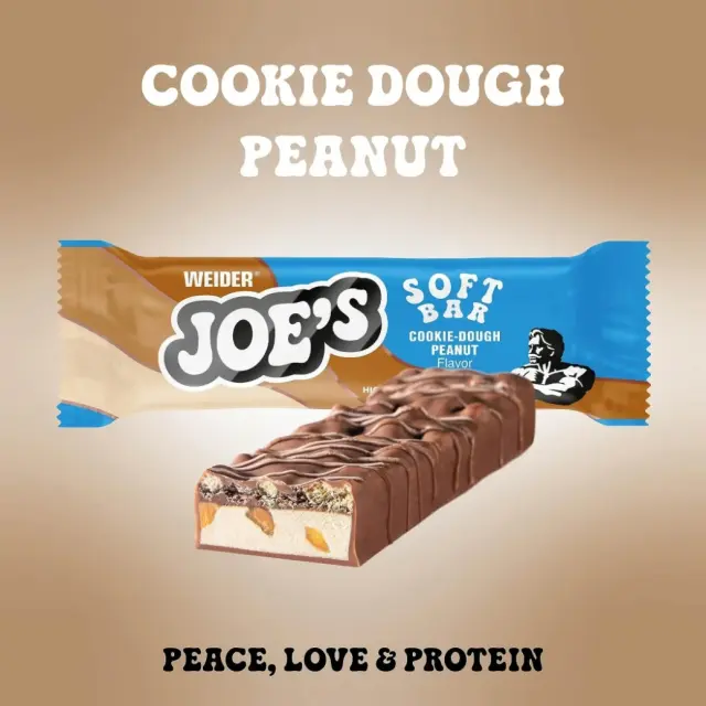 Joe's Soft Protein Bar Cookie Dough Peanut 50g Weider 2