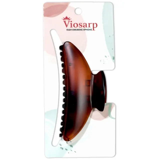 Viosarp Κλάμερ Μαλλιών Μαύρο-Καφέ 9,5cm 1τεμ. 2