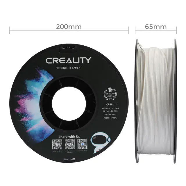 Creality3D CR TPU 1.75mm Άσπρο - White 1kg (3301040033) 2