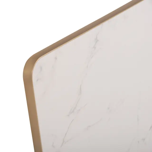 ΕΠΙΦΑΝΕΙΑ ΤΡΑΠΕΖΙΟΥ SINTERED STONE FB96656.12 WHITE MARBLE-ΠΛΑΙΣΙΟ ALU ΧΡΥΣΟ 120x80εκ. 3