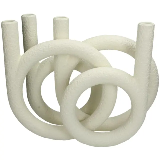 Κηροπήγιο Λευκό Polyresin 38x14.6x30.2cm