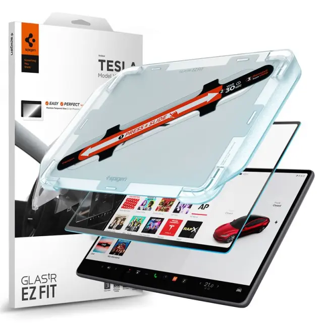 Spigen Tesla EZ Fit Anti Glare Screen Protector 1 Pack, transparency - Tesla Model 3 2024
