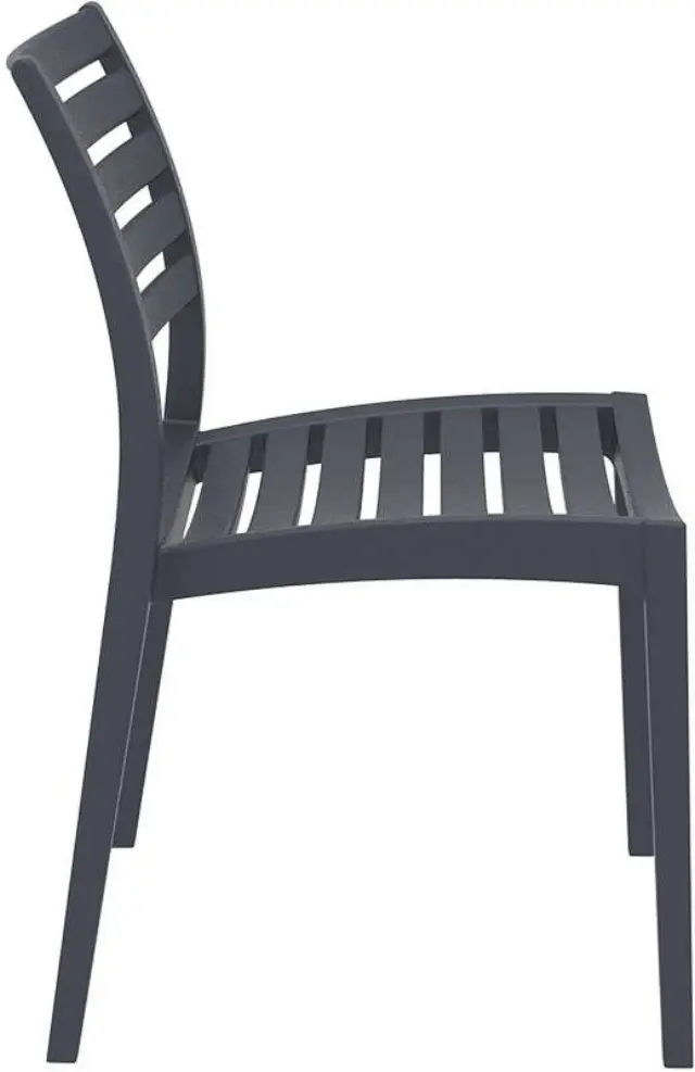 Καρέκλα Στοιβαζόμενη ARES Ανθρακί PP 48x58x82cm 3