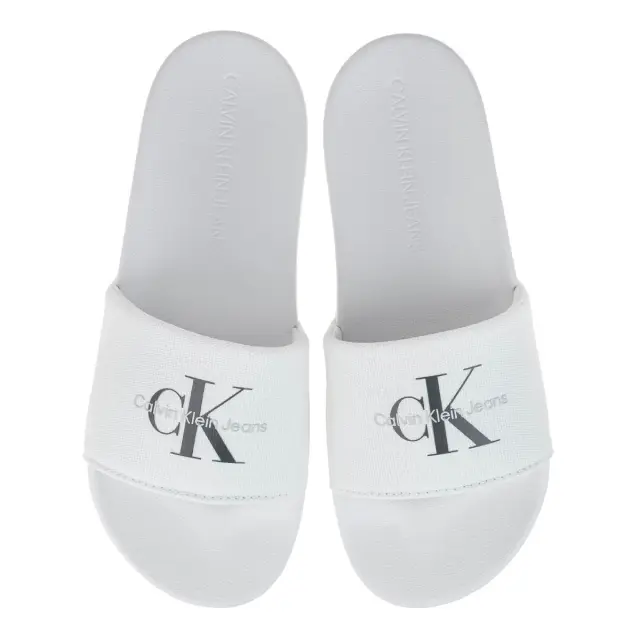 Γυναικείες Παντόφλες Slide Calvin Klein YW0YW01835 01W Λευκές Άσπρο - 39 3