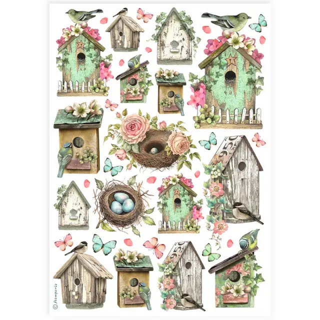 Ριζόχαρτο ντεκουπάζ Stamperia 21x29cm A4, Nests