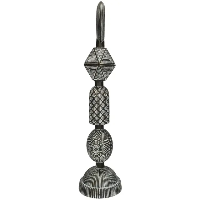 Διακοσμητικό Tribal Καφέ Polyresin 13X13X41cm 2