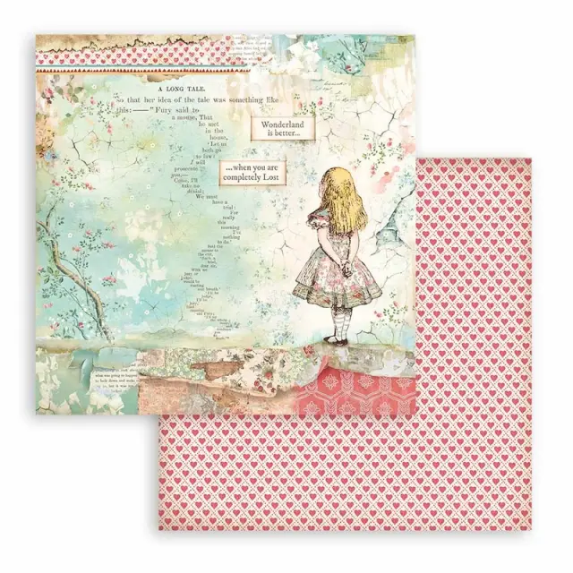 Χαρτιά scrapbooking Stamperia 22τεμ, 30.5x30.5cm, Alice in Wonderland and through the looking glass 2