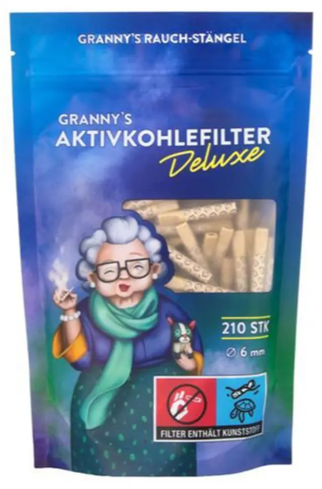 Φίλτρο Granny's Deluxe Slim 210 Ενεργού Ανθρακα 6.0mm με Πλαστικό Επιστόμιο