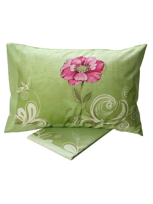 Σετ Σεντόνια Cotton Feelings εμπριμέ 947 Green Μονό (160x260) Sunshine