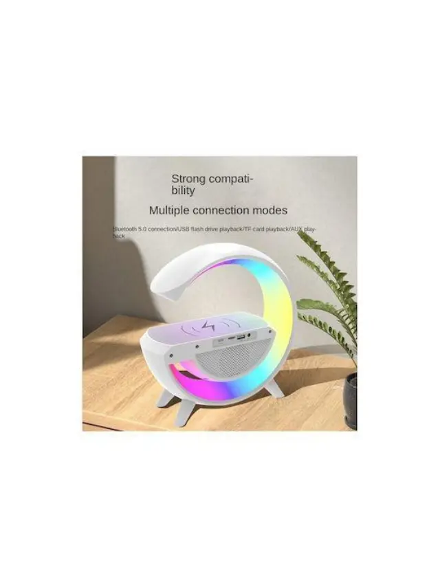 Bluetooth Διακοσμητικό Φωτιστικό σε Λευκό Χρώμα BT-3401 3