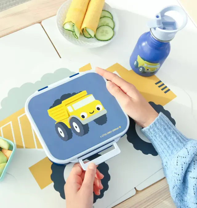 A Little Lovely Company Δοχείο Φαγητού με Χωρίσματα Lunch Box 900 ml - Dumptruck LBDTBU60 3