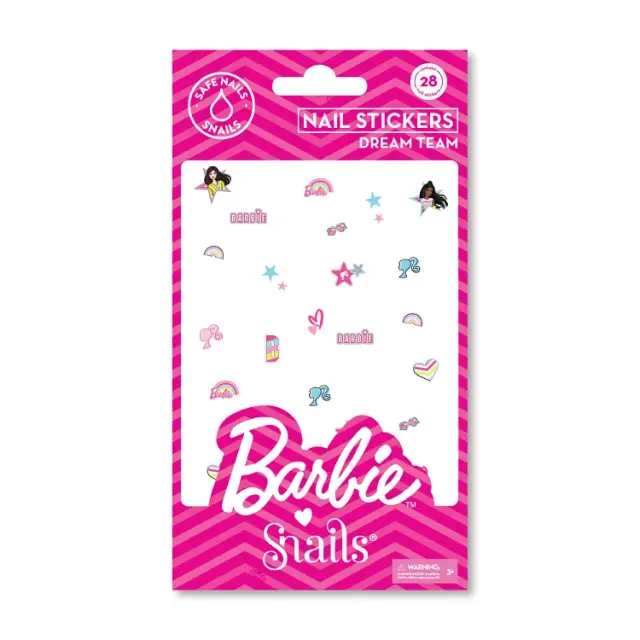 Παιδικά Αυτοκόλλητα Νυχιών Barbie Snails - Dream Team ΠΟΛΥΧΡΩΜΟ - One Size