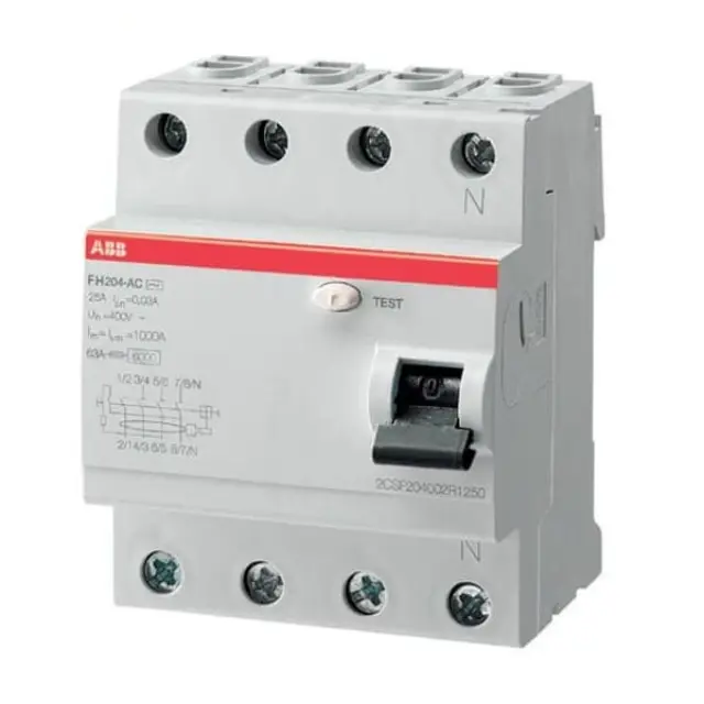 FH204 AC-25/0.1 Residual Current Circuit Breaker 4P AC type 100 mA