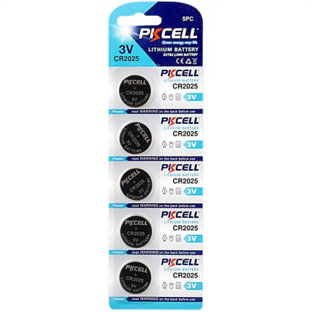 Pkcell Κουμπί Λιθίου CR2025 (5τμχ) 01.005.0090