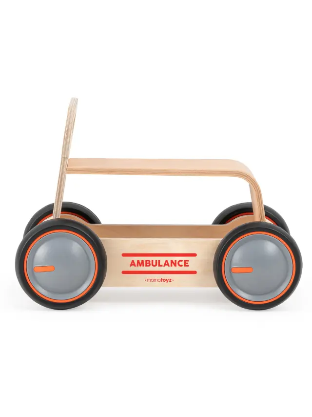 Mamatoyz - Περπατούρα DriveMe Wood Ambulance - 8683723300330 2