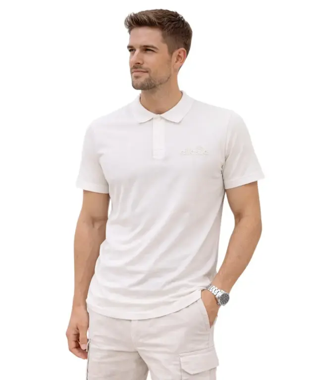 Ellesse - Ανδρικό Κοντομάνικο T-Shirt Polo Leonardo EHM217S26-001 Λευκό