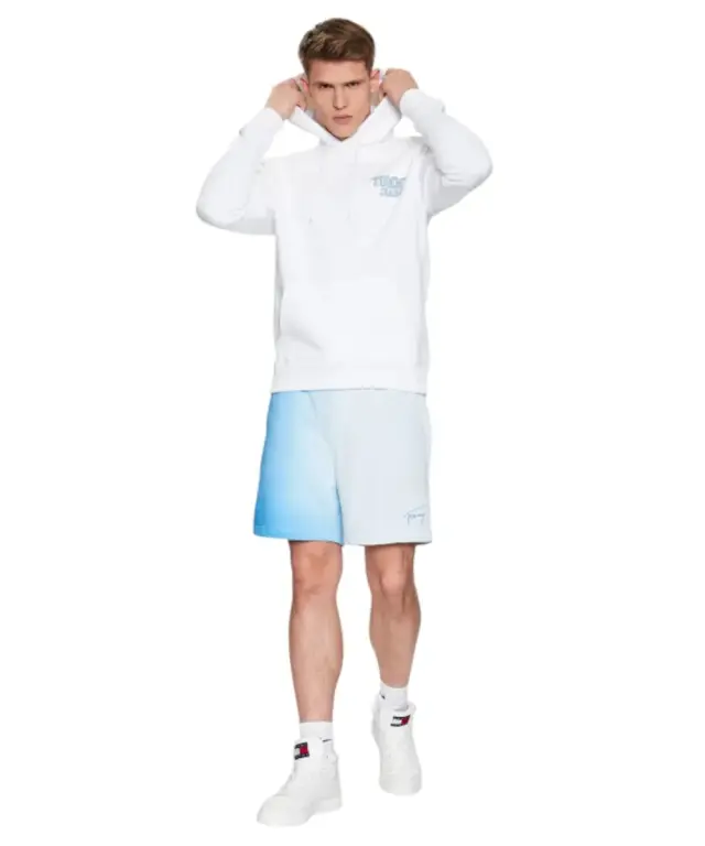 Tommy Hilfiger - Ανδρικό Φούτερ με Κουκούλα DM0DM16365-YBR Λευκό - XL 2