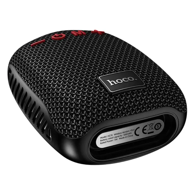 Φορητό Ηχείο Hoco HC35 5W BT v5.4 TF CARD AUX USB FM 500mAh IPX4 με Κλιπ Στήριξης Τιμονιού Μαύρο 3