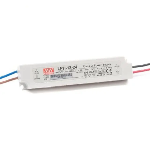 AC-DC Single output LED driver Constant Voltage (CV); Output 24Vdc at 0.75A; cable output 18W